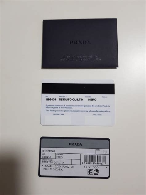 certificati originalità prada|prada card authenticity.